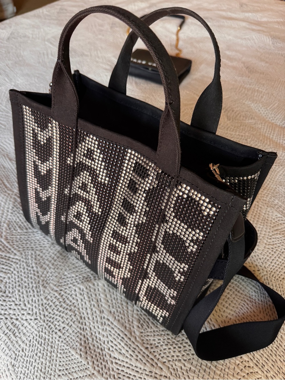 Marc Jacobs Studded Monogram The Tote Bag Medium RARE NWT